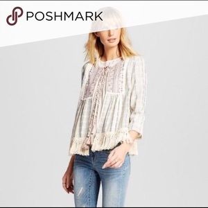 Knox Rose Embroidered Cardigan Size XS